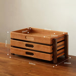 Wooden storage box for jewelry tools and small items