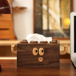 Wooden tissue box organizer for living room and bedroom