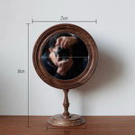 Wooden vanity mirror with elegant classic style