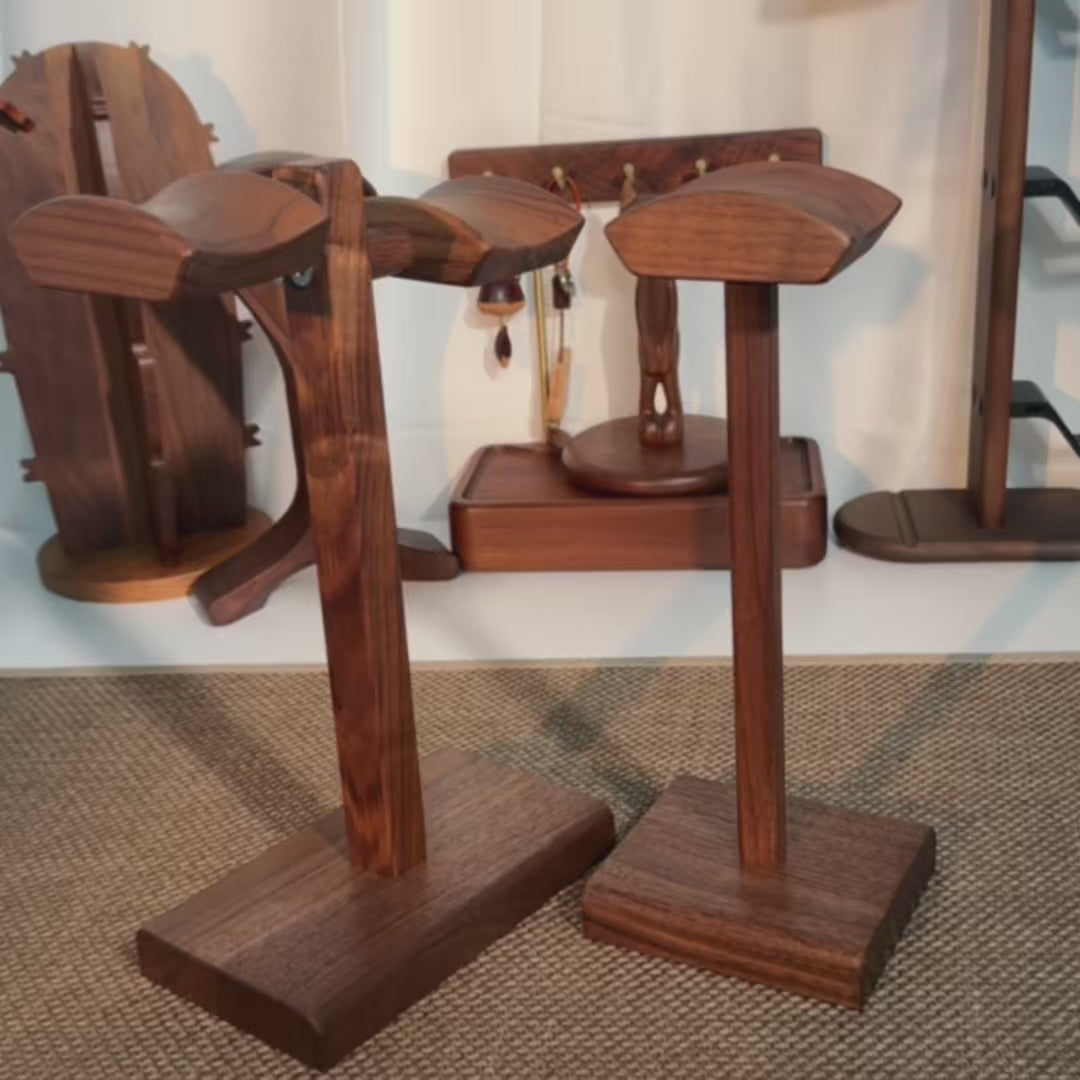 Tavian Walnut Wood Headphone Stand