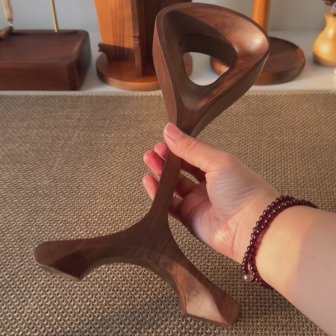 Apex Solid Walnut Headphone Stand