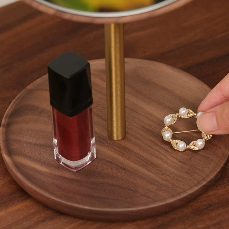 Minimalist tabletop vanity mirror for daily grooming