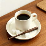 Minimalist walnut coffee accessory for home brewing station
