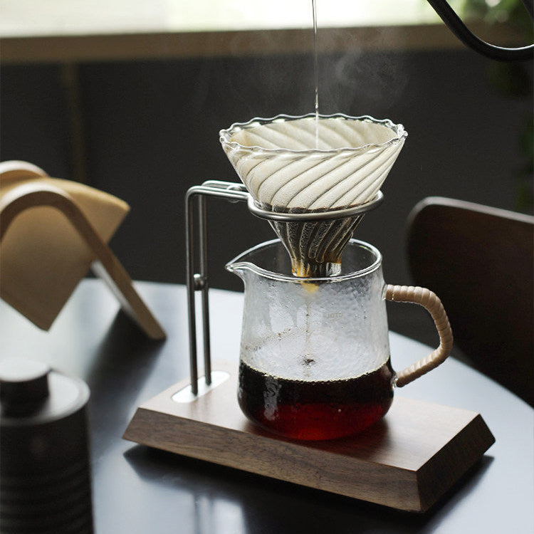 Halo Solid Walnut Pour-Over Coffee Dripper Stand