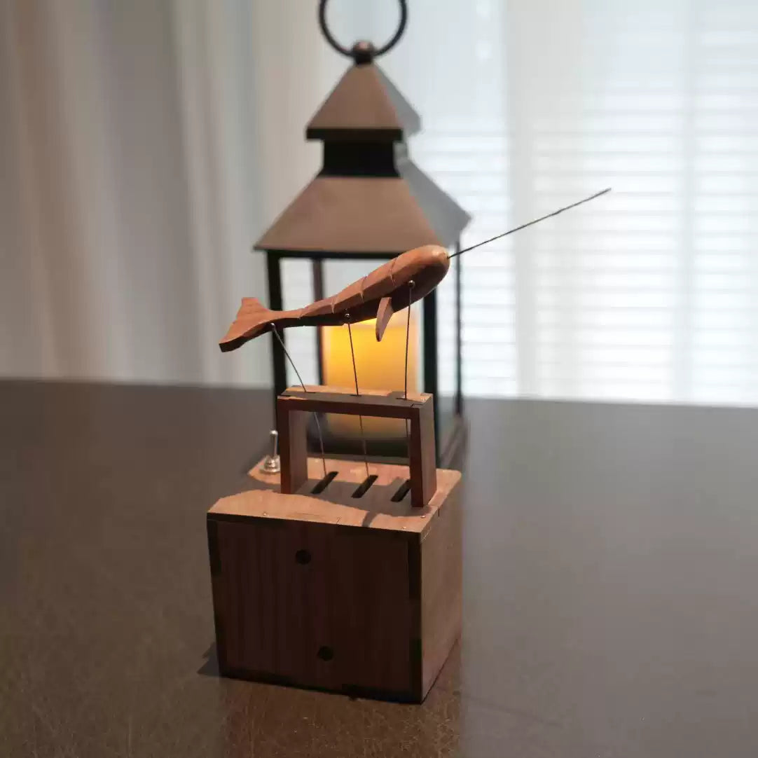 Marlo Solid Wood Shrimp Kinetic Sculpture