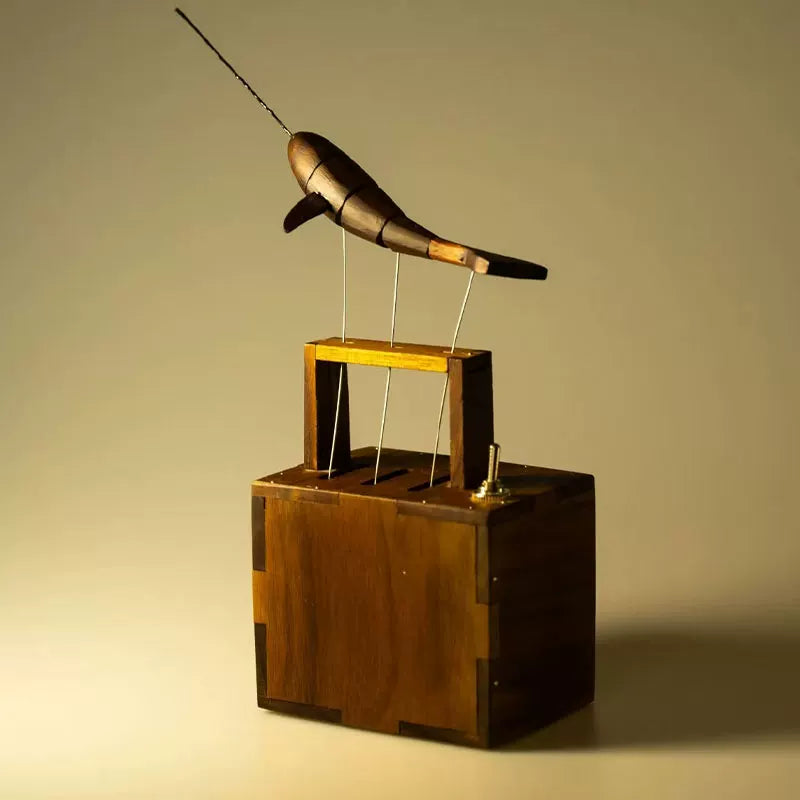 Marlo Solid Wood Shrimp Kinetic Sculpture