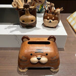 Minimalist wooden tissue dispenser for home and office decor
